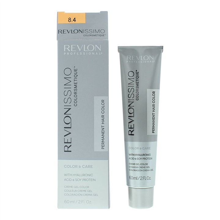 Revlon, Revlonissimo Colorsmetique, Permanent Hair Dye, 8.4 Light Copper Blonde, 60 ml - Teknashop Ltd