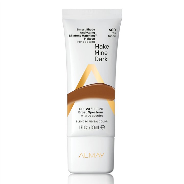 Almay, Smart Shade, Tone-matching, Liquid Foundation, 600, Make Mine Dark, 20 SPF, 30 ml - Teknashop Ltd