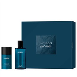 Set Davidoff: Cool Water, Eau De Toilette, For Men, 75 ml + Cool Water, 24h Protection, Deodorant Stick, For Men, 75 g - Teknash