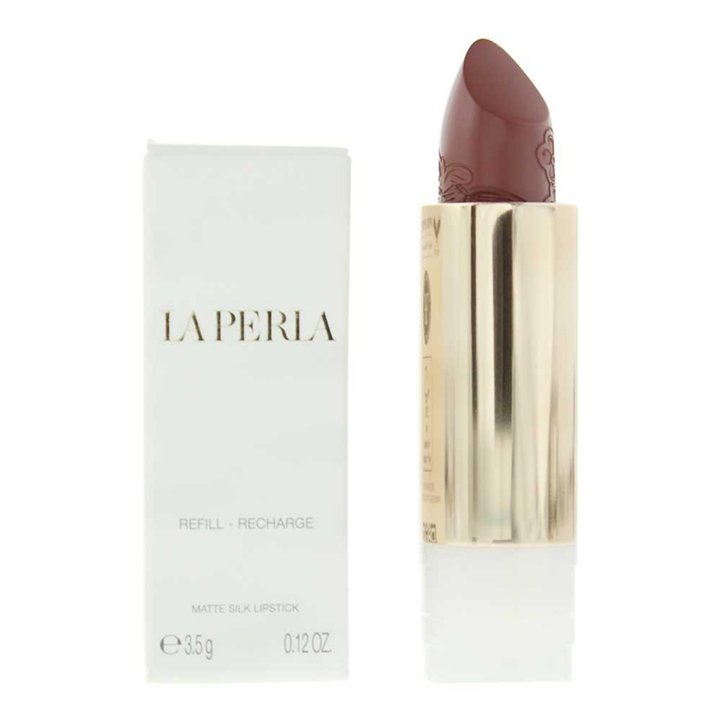 La Perla, Matte Silk, Matte, Cream Lipstick, 111, Auburn Red, Refill, 3.5 g - Teknashop Ltd
