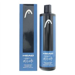 Head, Attitude, Shower Gel & Shampoo 2-In-1, 400 ml - Teknashop Ltd