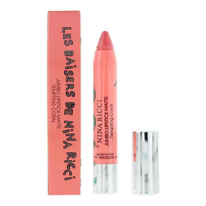Nina Ricci, Jumbo Lipstick Matte, Matte, Cream Lipstick, Tempting Coral, 2.5 g - Teknashop Ltd