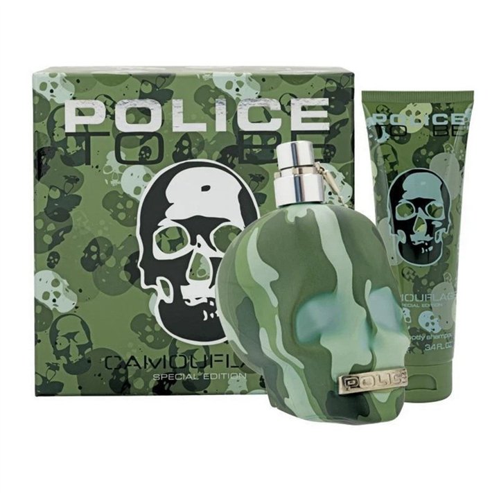 Set Police: To Be Camouflage, Eau De Toilette, For Men, 75 ml + To Be Camouflage, Hydrating, Body Lotion, 100 ml - Teknashop Ltd