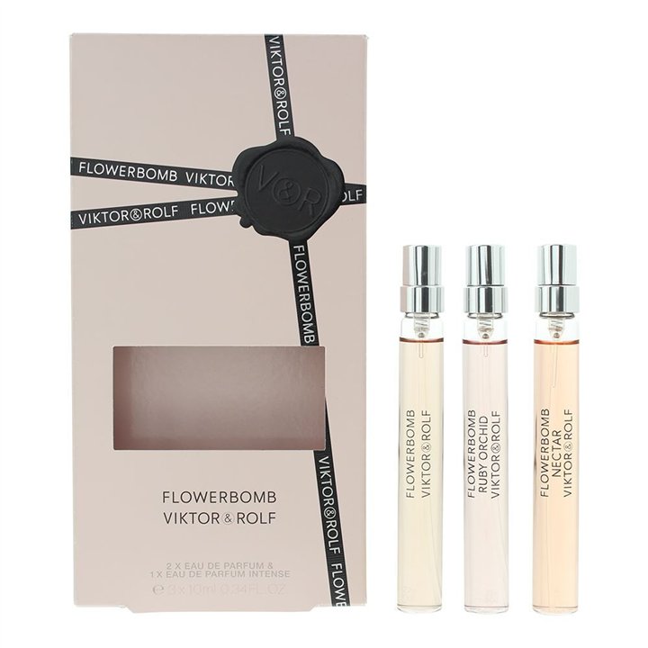 Set Viktor & Rolf: Flowerbomb Ruby Orchid, Eau De Parfum, For Women, 10 ml + Flowerbomb Nectar, Eau De Parfum, For Women, 10 ml 