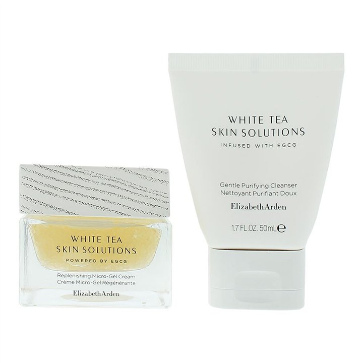 Set Elizabeth Arden: White Tea Skin Solutions, Purifying, Cleansing Cream, 50 ml + White Tea Skin Solutions, Replenishing, Gel C