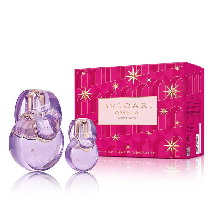 Xmas 2023 Set Bvlgari: Omnia Amethyste, Eau De Toilette, For Women, 100 ml + Omnia Amethyste, Eau De Toilette, For Women, 15 ml 