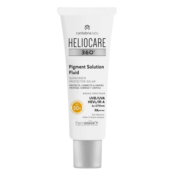 Cantabria Labs, Heliocare 360º Pigment Solution, Sun Protection, Sunscreen Fluid, SPF 50+, 50 ml - Teknashop Ltd