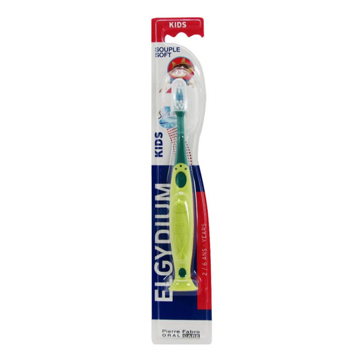 Elgydium, Kids Shark, Toothbrush, Green - Teknashop Ltd