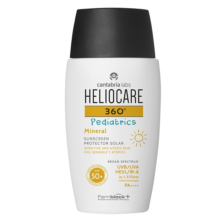 Cantabria Labs, Heliocare 360º Pediatrics, Mineral, High UV protection, Sunscreen Cream, Body, Mineral, 50 ml - Teknashop Ltd