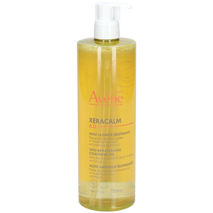 Avene, XeraCalm A.D, Lipid Replenishing, Shower Oil, Body, Sensitive, 750 ml - Teknashop Ltd