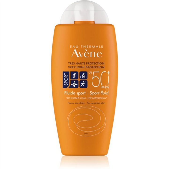 Avene, Sport Fluid, Photo-Protecteur, Sunscreen Fluid, For Face & Body, SPF50+, 100 ml - Teknashop Ltd