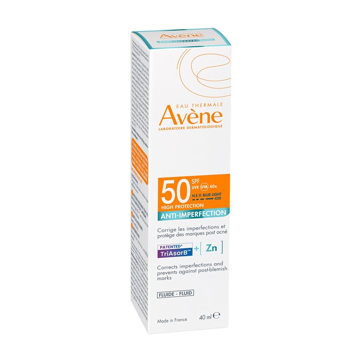 Avene, Sun Care, Anti-Imperfection, Day, Fluid, For Face, SPF50, 40 ml - Teknashop Ltd