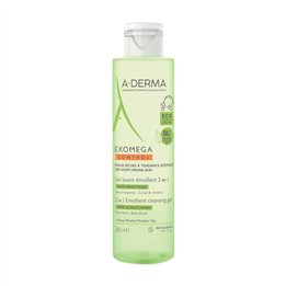 A-Derma, Exomega Control, Anti-Scratching & Soothing, Cleansing Gel, For Hair & Body, 200 ml - Teknashop Ltd