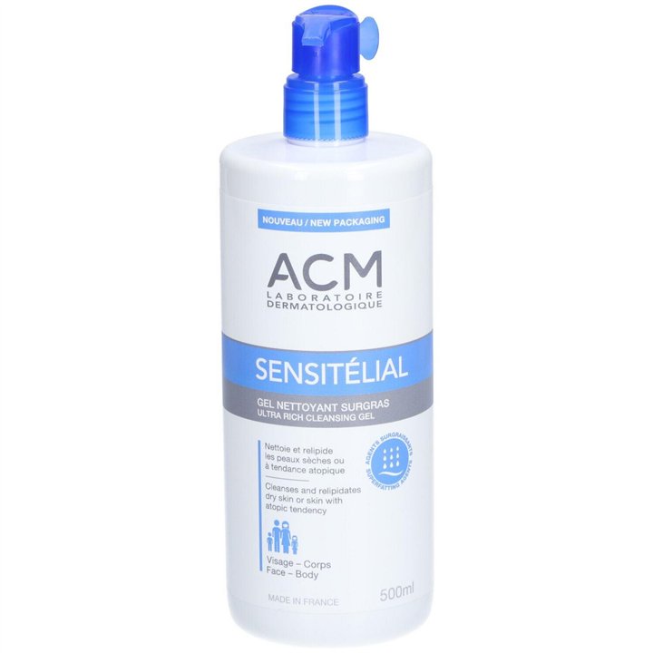 Laboratoire ACM, Sensitelial, Cleansing, Shower Gel, Very Dry To Potentially Atopic Sensitive Skin, 500 ml - Teknashop Ltd