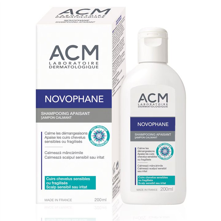 Laboratoire ACM, Novophane, Panthenol, Hair Treatment Shampoo, Calming, For Sensitive Scalps, 200 ml - Teknashop Ltd