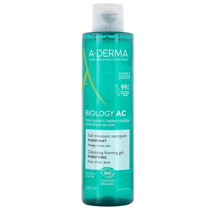 A-Derma, Biology AC, Purifying, Cleansing Gel, 200 ml - Teknashop Ltd