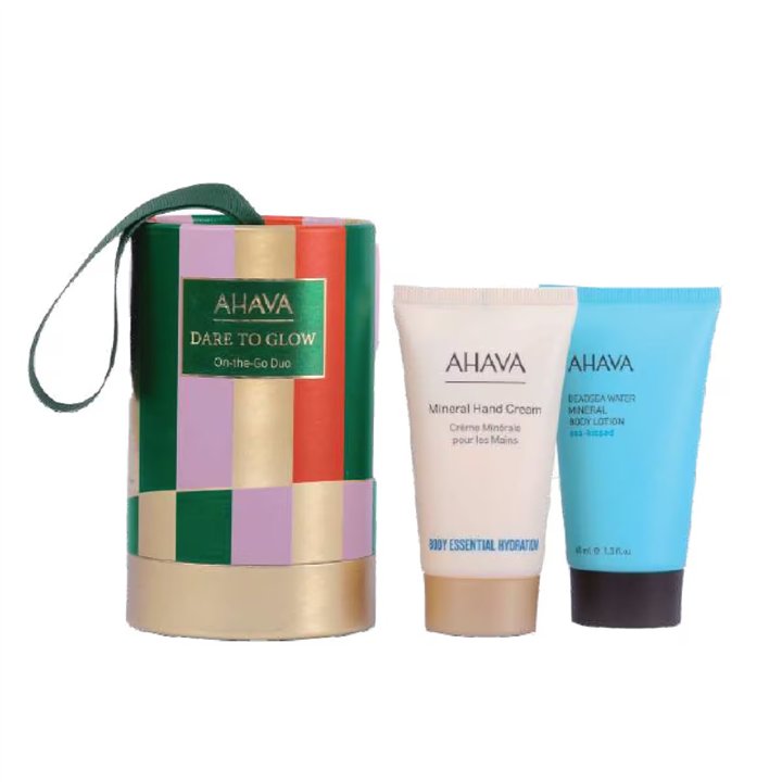 Set Ahava: Mineral, Hydration, Hand Cream, 40 ml + Sea Kissed, Hydrating, Body Lotion, 40 ml - Teknashop Ltd