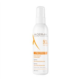 A-Derma, Protect, High UV protection, Sunscreen Spray, SPF 50+, 200 ml - Teknashop Ltd