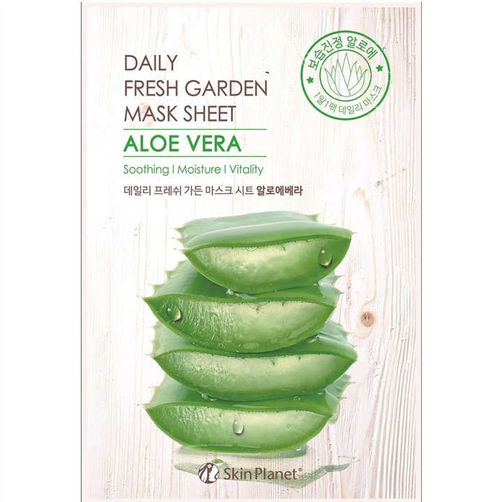 Mijin, Skin Planet, Aloe Vera, Hydrating, Soothing, Sheet Mask, For Face, 25 ml - Teknashop Ltd