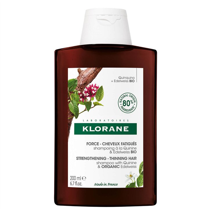 Klorane, Klorane, Quinine & Edelweiss, Hair Treatment Shampoo, For Strengthening, For Thinning Hair, 200 ml - Teknashop Ltd