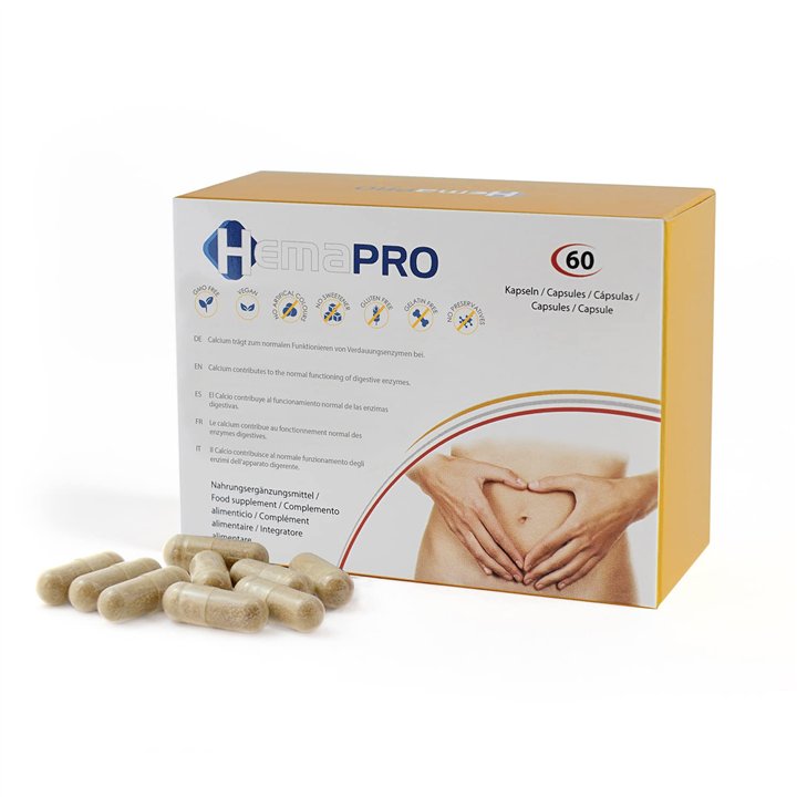 Hemapro, Hemapro, Calcium, Plantago Ovata, Wheat Germ Extract & L-arginine, Prevent Hemorrhoids, Capsules, 60 Capsules - Teknash