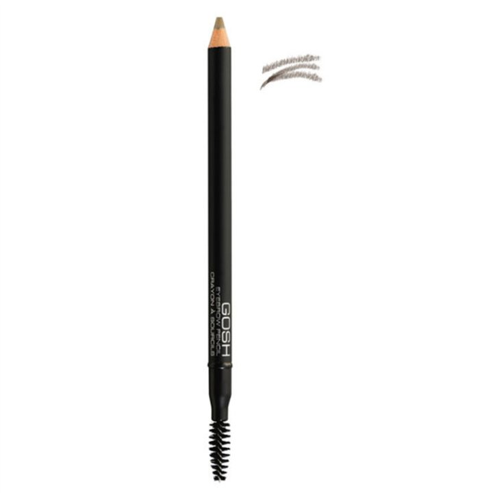 Gosh, Defining Brow, Eyebrow Cream Pencil & Brush 2-In-1, 03, Grey Brown, 1.2 g - Teknashop Ltd