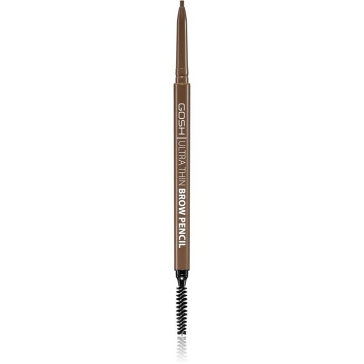 Gosh, Ultra Thin, Eyebrow Cream Pencil & Brush 2-In-1, 002, Grey Brown, 0.09 g - Teknashop Ltd