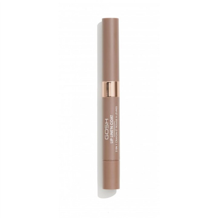 Gosh, Line'n Coat, Lip Liner & Lip Coat 2-In-1, 003, Soft Nougat, 2 ml - Teknashop Ltd