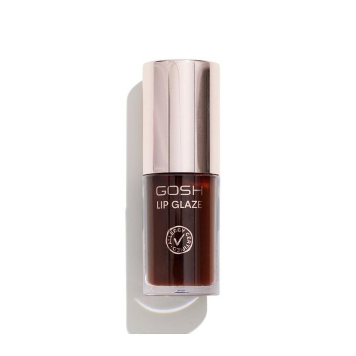 Gosh, Lip Glaze, Semi-transparent color, Roll-On Lip Gloss, 003, Dark Chocolate, 5.5 ml - Teknashop Ltd