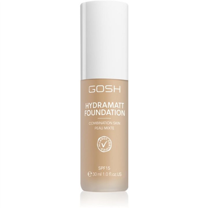 Gosh, Hydramatt, Matte, Liquid Foundation, 006N, Medium Light, SPF 15, 30 ml - Teknashop Ltd