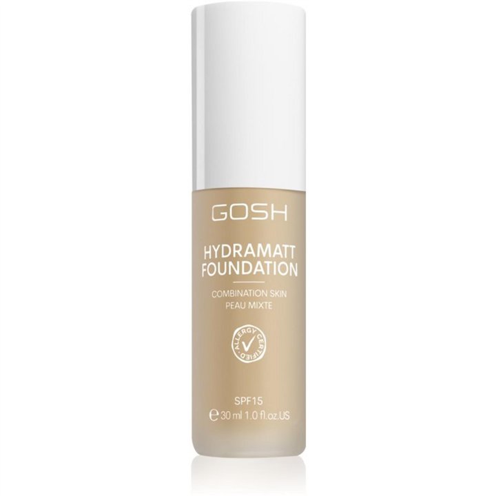 Gosh, Hydramatt, Matte, Liquid Foundation, 004N, Light Neutral, SPF 15, 30 ml - Teknashop Ltd