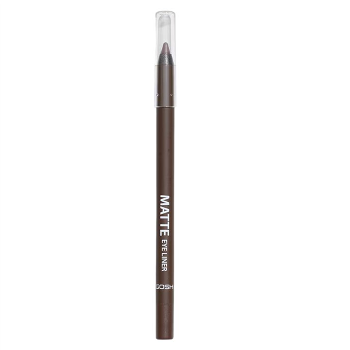 Gosh, Matte Eye Liner, Cream Pencil, Kohl Eyeliner, 014, Chocolate Brown, 1.2 g - Teknashop Ltd