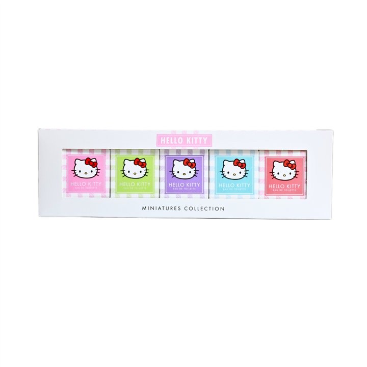 Set Hello Kitty: Iconic Vichy Bleu, Eau De Toilette, For Girls, 5 ml *Miniature + Iconic Vichy Vert, Eau De Parfum, For Girls, 5