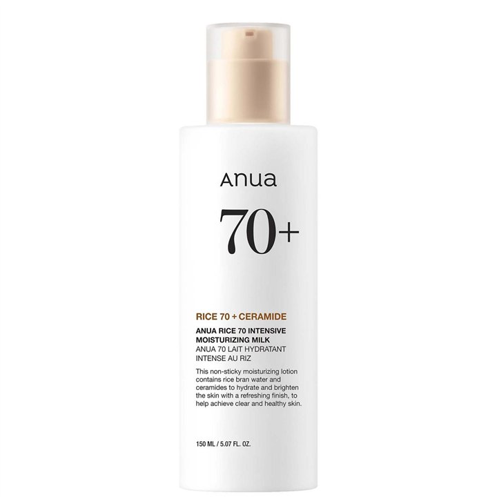 Anua, Rice 70 Glow, Rice, Intense Hydration, Milk, For Face, 150 ml - Teknashop Ltd