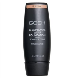 Gosh, X-Ceptional Wear, Vitamin E, Long Lasting, Cream Foundation, 18, Sunny, 30 ml - Teknashop Ltd