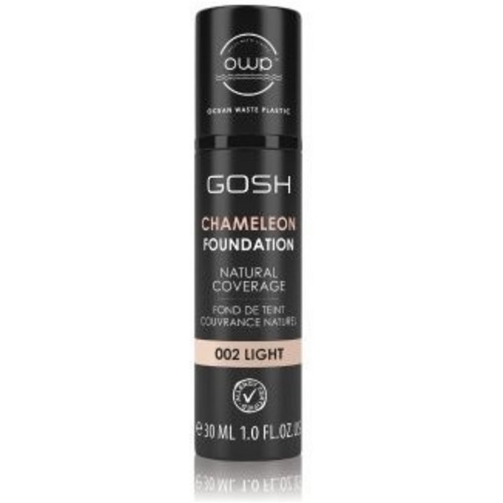 Gosh, Chameleon, Natural, Liquid Foundation, 002, Light, 30 ml - Teknashop Ltd