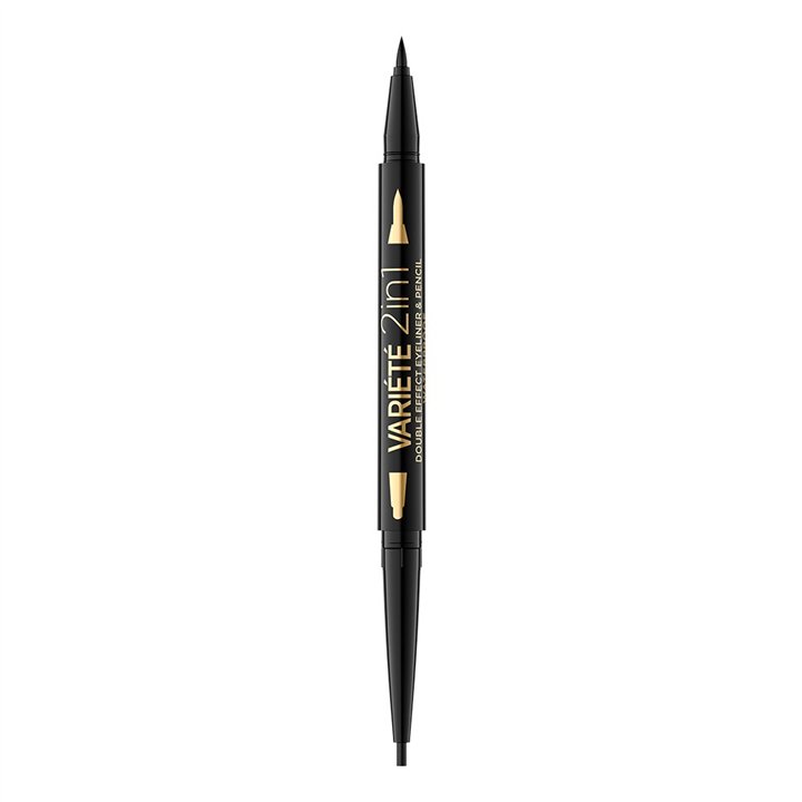 Eveline Cosmetics, Variete, Double-Ended, Gel Eyeliner, Ultra Black - Teknashop Ltd