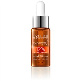 Eveline Cosmetics, Expert C, Vitamin C, Anti Aging, Night, Serum, For Face, 18 ml - Teknashop Ltd