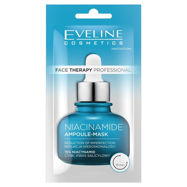Eveline Cosmetics, Therapy Professional, Niacinamide, Anti-Imperfection, Cream Mask, For Face, 8 ml - Teknashop Ltd