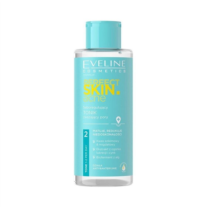 Eveline Cosmetics, Perfect Skin.Acne, Sebum-Regulating, Tonic Lotion, For Face, 200 ml - Teknashop Ltd