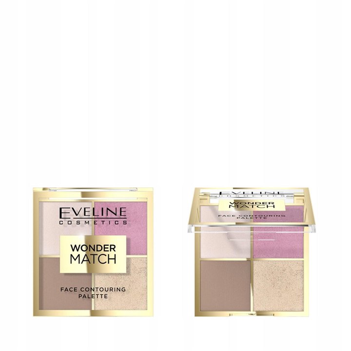 Eveline Cosmetics, Wonder Match, Contouring Palette, 4 Shades, 01, 10.8 g - Teknashop Ltd