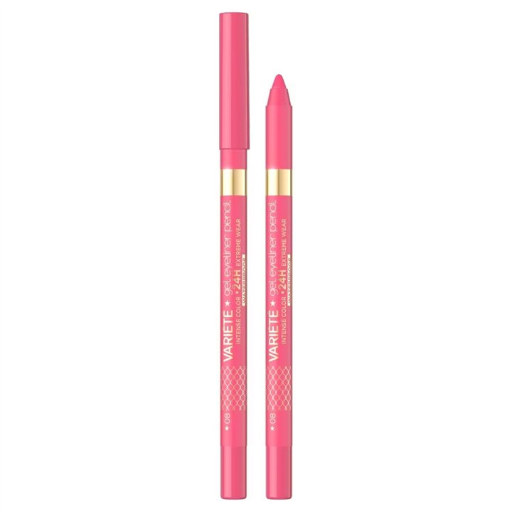Eveline Cosmetics, Variete, Waterproof, Gel Pencil Eyeliner, 09, Pink, 1.3 g - Teknashop Ltd