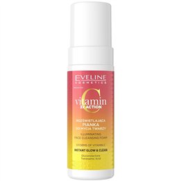 Eveline Cosmetics, Vitamin C 3x Action, Illuminating, Cleansing Foam, 150 ml - Teknashop Ltd