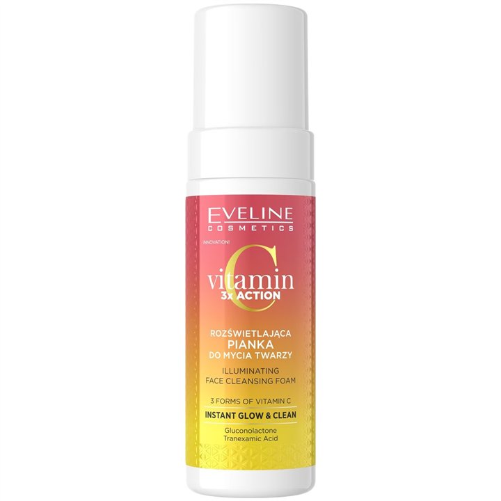 Eveline Cosmetics, Vitamin C 3x Action, Illuminating, Cleansing Foam, 150 ml - Teknashop Ltd