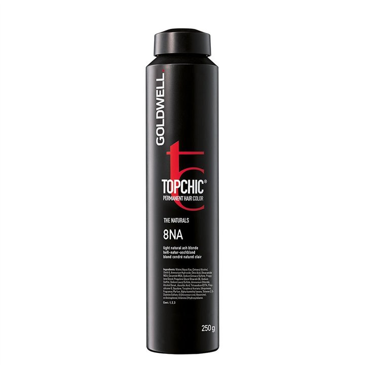 Goldwell, TopChic, Permanent Hair Dye, 8NA Light Natural Ash Blonde, 250 ml - Teknashop Ltd