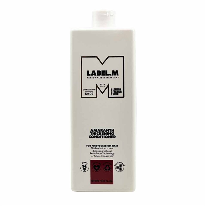 Label.M, Amaranth Thickening, Hair Conditioner, Densifying, 1000 ml - Teknashop Ltd