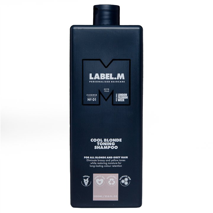 Label.M, Cool Blonde, Hair Shampoo, For Neutralisation Of Yellow Tones, 1000 ml - Teknashop Ltd