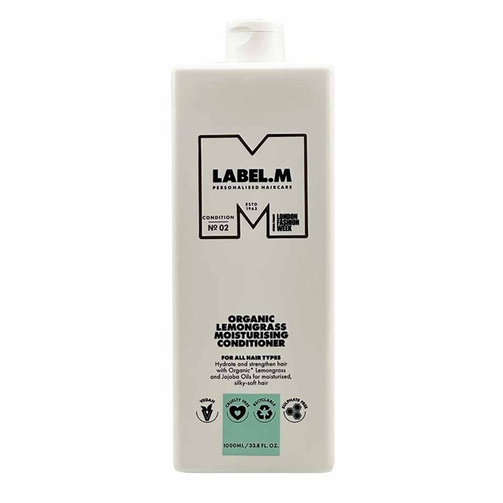 Label.M, Organic LemonGrass, Hair Conditioner, Moisturising, 1000 ml - Teknashop Ltd