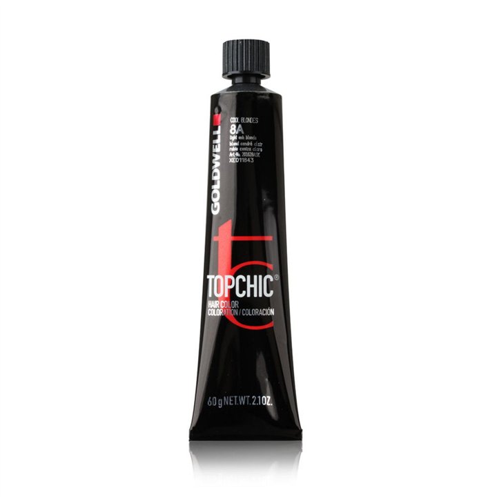 Goldwell, TopChic, Permanent Hair Dye, 8A Light Ash Blonde, 60 ml - Teknashop Ltd