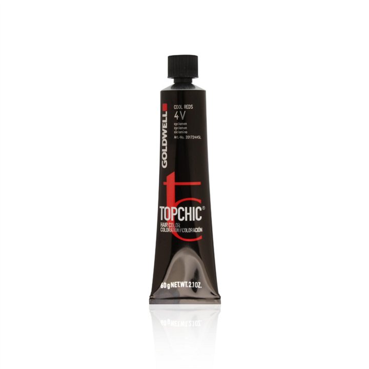Goldwell, TopChic, Permanent Hair Dye, 4V Medium Brown Violet, 60 ml - Teknashop Ltd